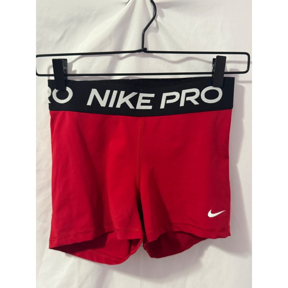 Nike Pro Dri-FIT Red Volleyball Compression Shorts Womens S Athletic Gym